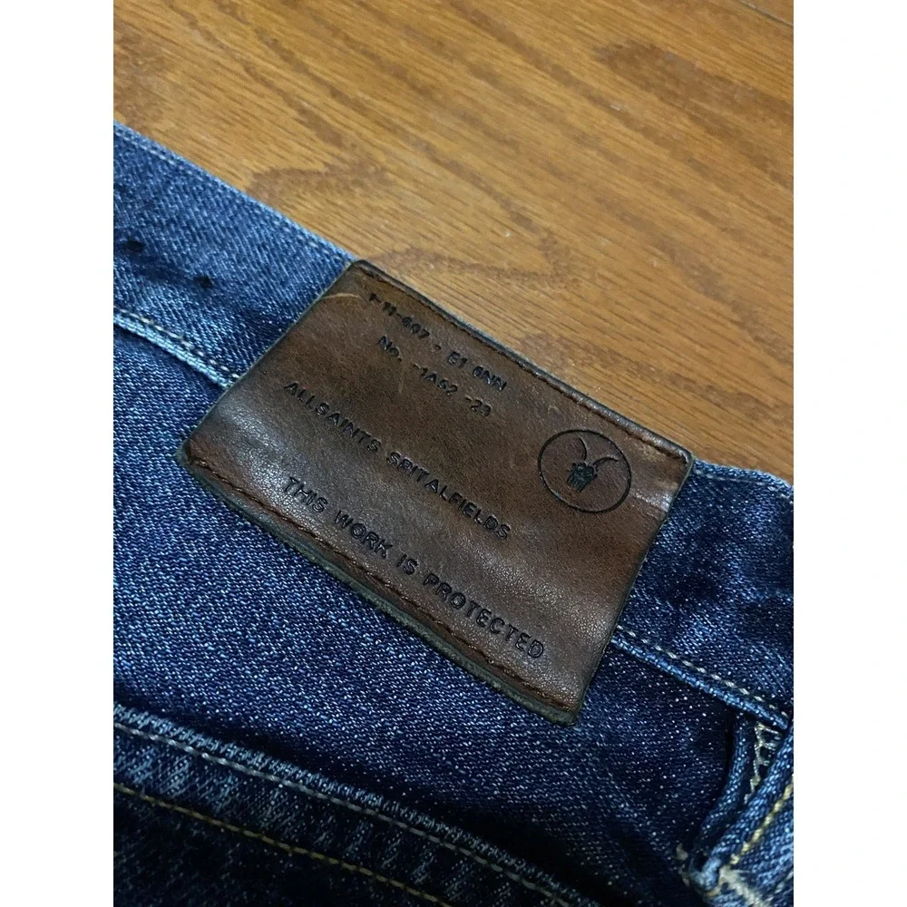 AllSaints Spitalfields Jeans Mens Selvedge Whiskers Honeycomb Fits 32x32 (tag 30